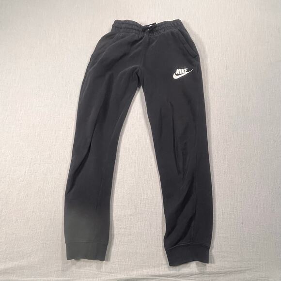 Nike Youth Medium Black Joggers Sweatpants Athletic Logo Classic Boy - Picture 1 of 5